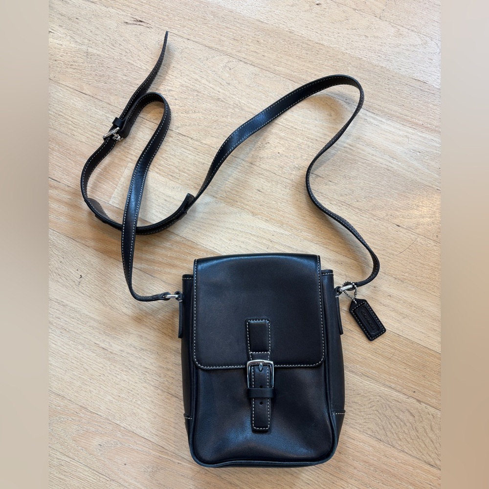 Coach - Black Leather small crossbody- perfect condition